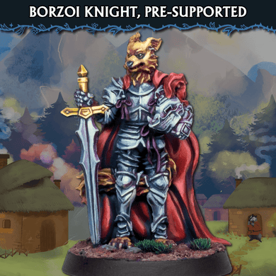Borzoi Knight Pre-Supported STL - Chronicle