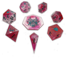 Load image into Gallery viewer, 'Oxalis' 8 Piece Resin DND Dice Set - Chronicle