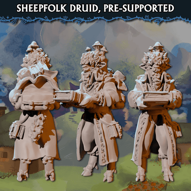 Sheepfolk Druid Pre-Supported STL - Chronicle