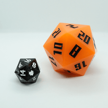 Load image into Gallery viewer, 'Vault Orange' Dragon Sized D20 - Chronicle