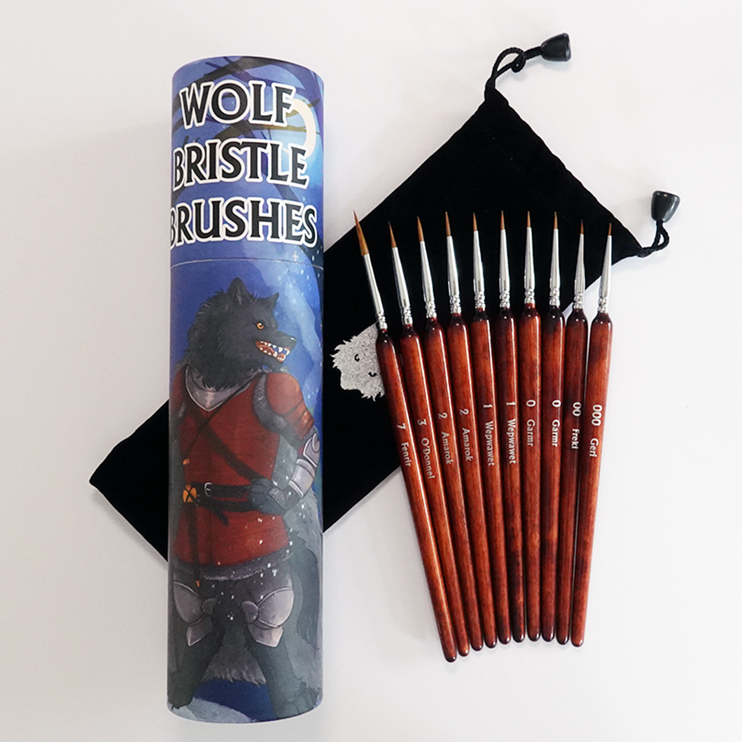 10x Wolf Bristle Brush Sets