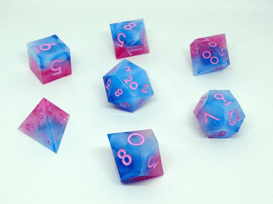 'Cotton Candy' Sharp Resin Dice Set - Chronicle