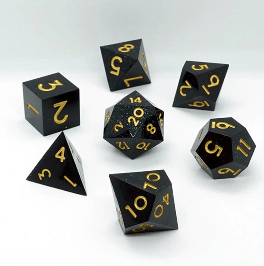 'Ebony' Sharp Resin Dice Set - Chronicle