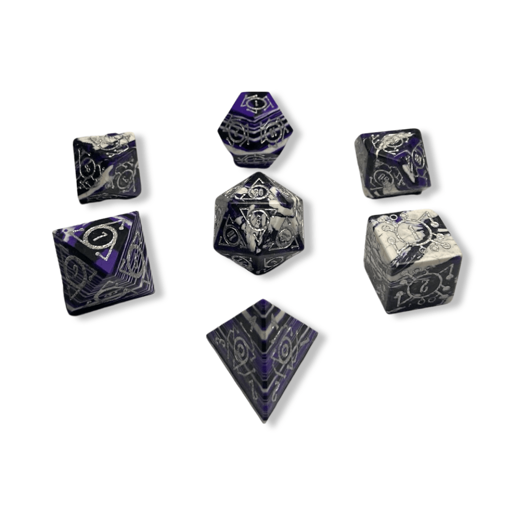 Gemstone DND Dice Set - Digitalis Agate - Chronicle