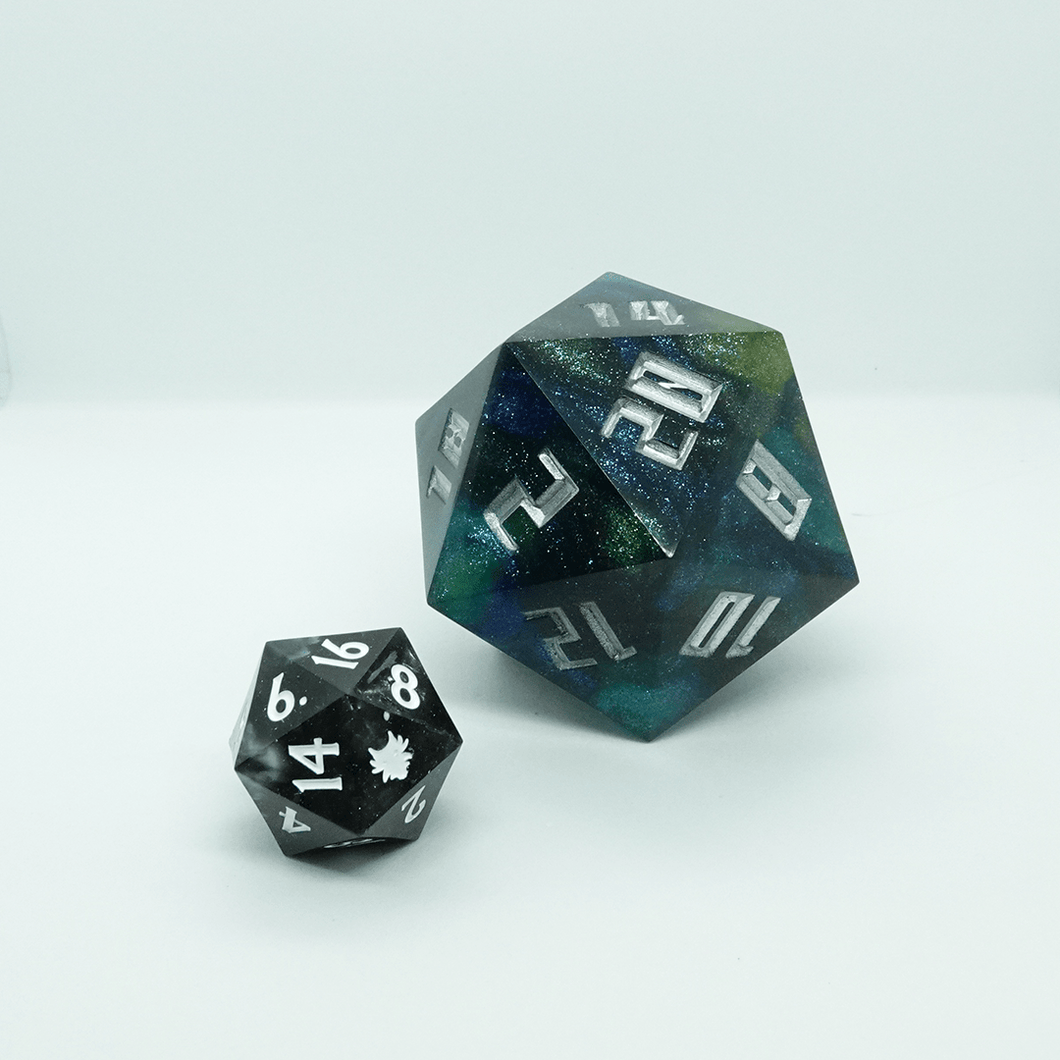 'Too Many Milky Ways' Dragon Sized D20 - Chronicle