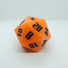 Load image into Gallery viewer, &#39;Vault Orange&#39; Dragon Sized D20 - Chronicle
