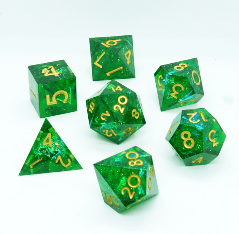 'Verdant' Sharp Resin Dice Set - Chronicle