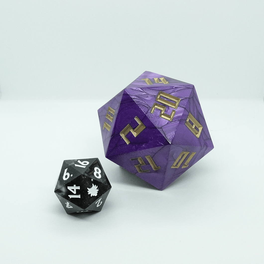 'Wide Warlock' Dragon Sized D20 - Chronicle