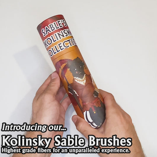 AS-86 Kolinsky Pure Sable Shader Artist Brush (Set of 3)