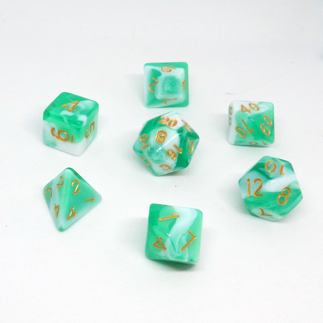 Bardiglio Marble' Resin Dice Set