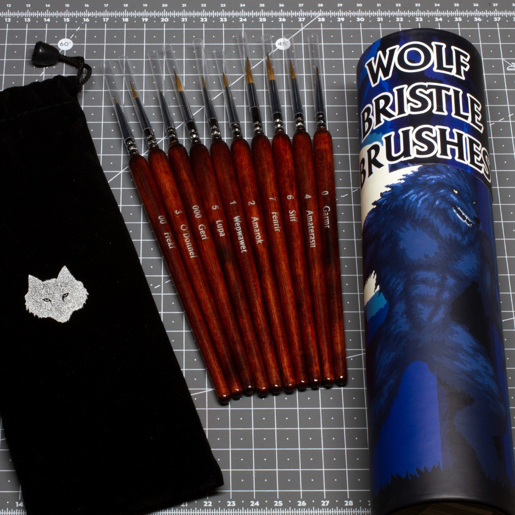 (Final stock!) MKI Wolf Bristle Brush Set
