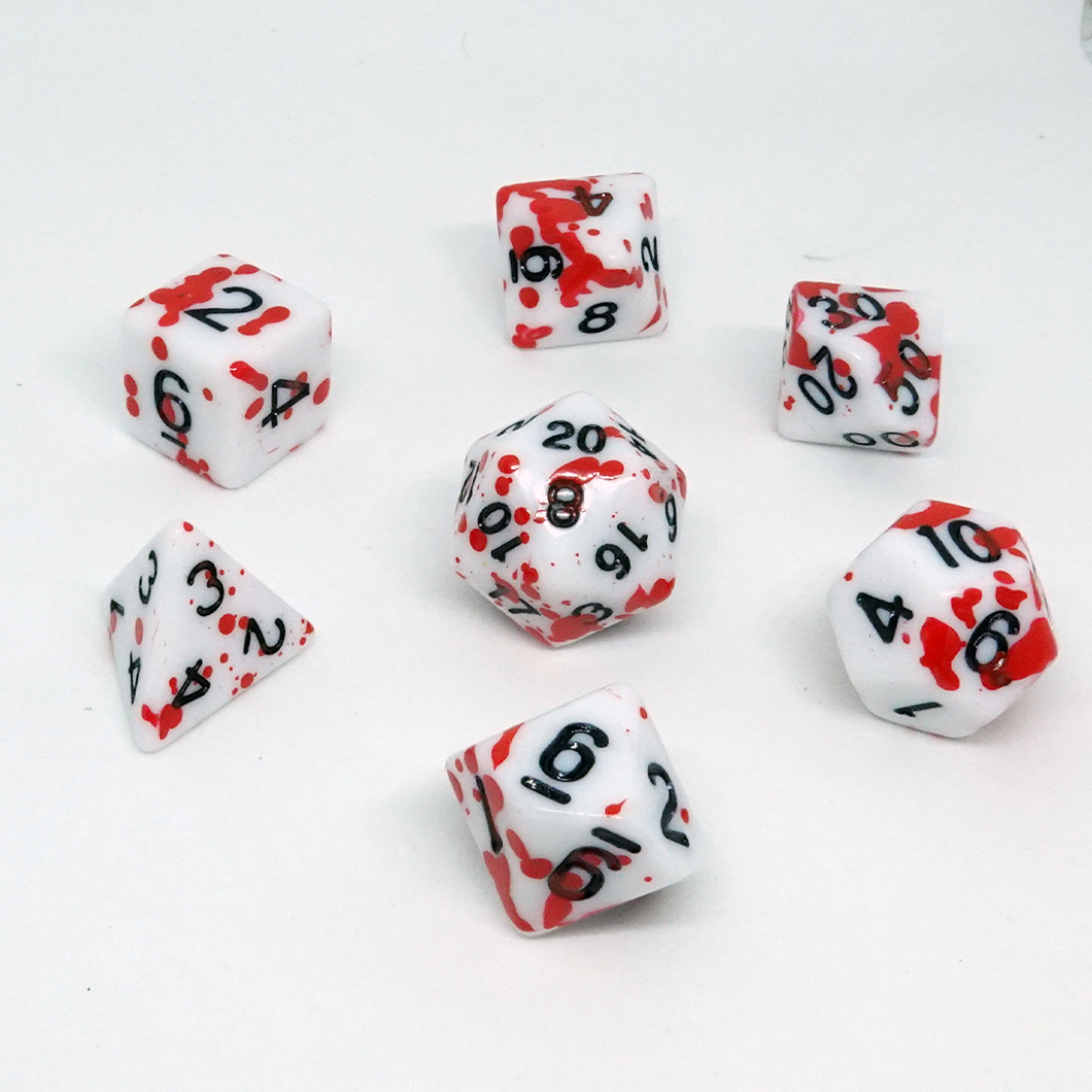 Blood Splatter' Resin Dice Set