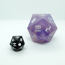 Load image into Gallery viewer, &#39;Slow Silver&#39; Dragon Sized D20
