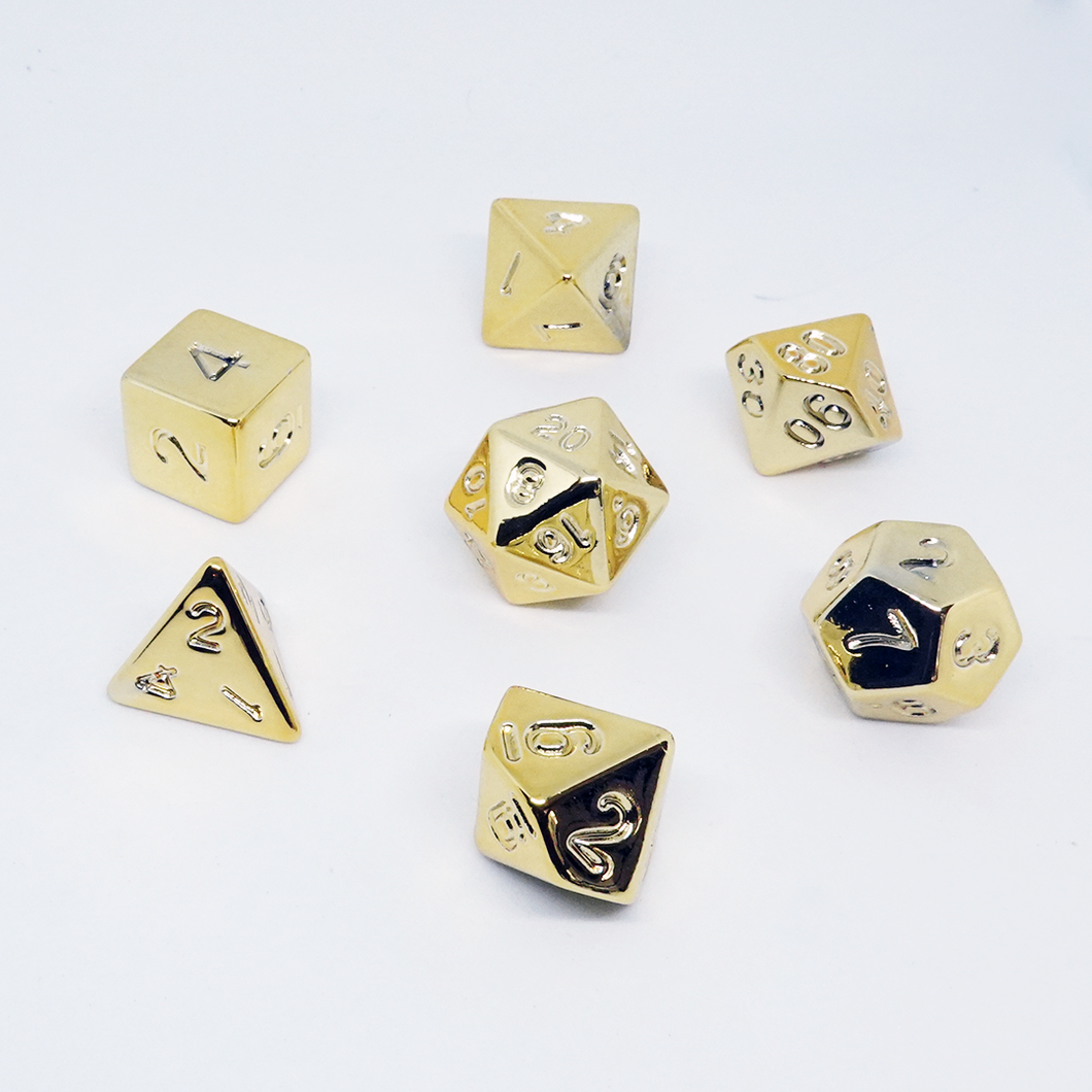 Gold Metalica' Resin Dice Set