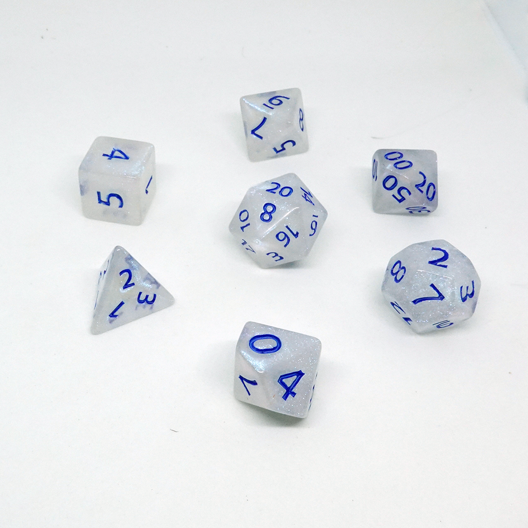 Pearl Sparkle' Resin Dice Set