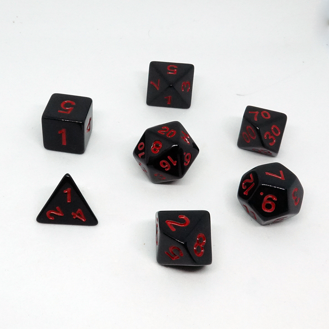 Professional Red' Resin Dice Set