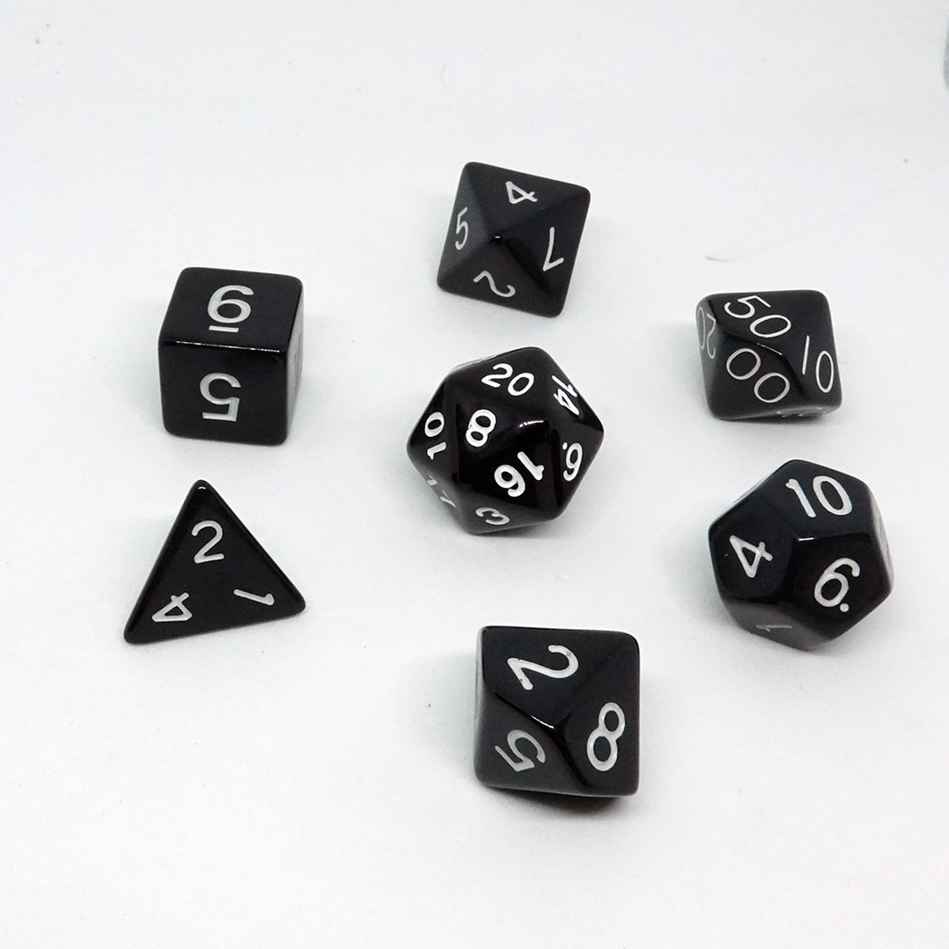 Professional Silver' Resin Dice Set
