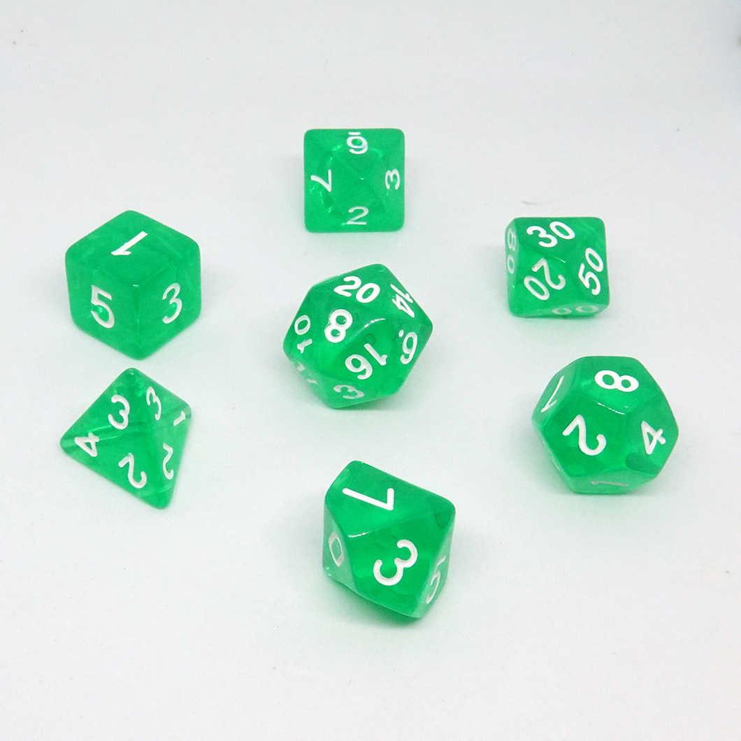 Slime Shimmer' Resin Dice Set