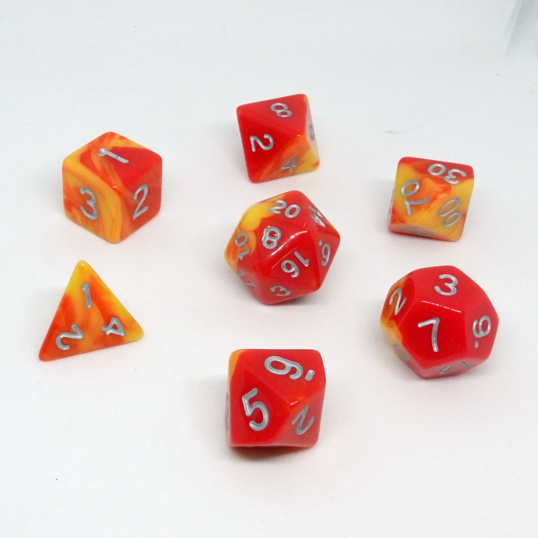 Travertine Marble' Resin Dice Set