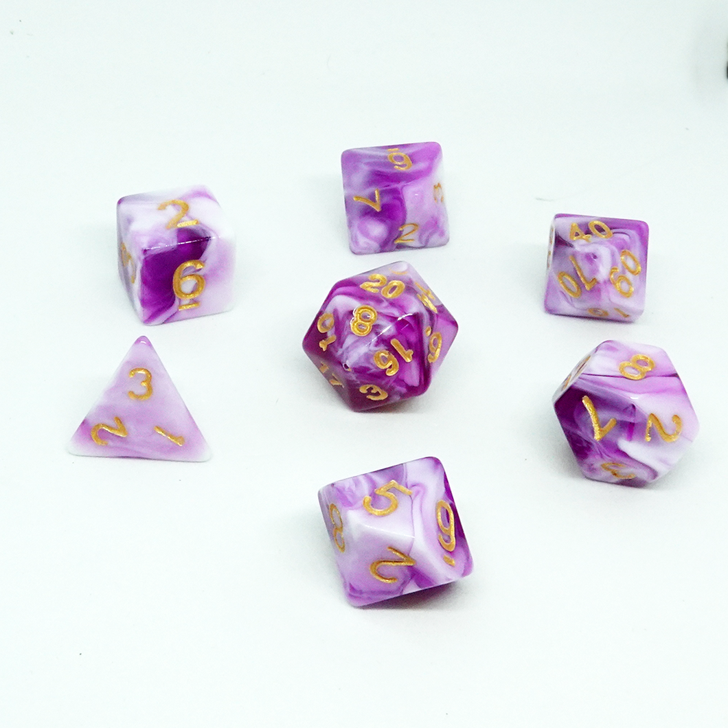 Venus Marble' Resin Dice Set